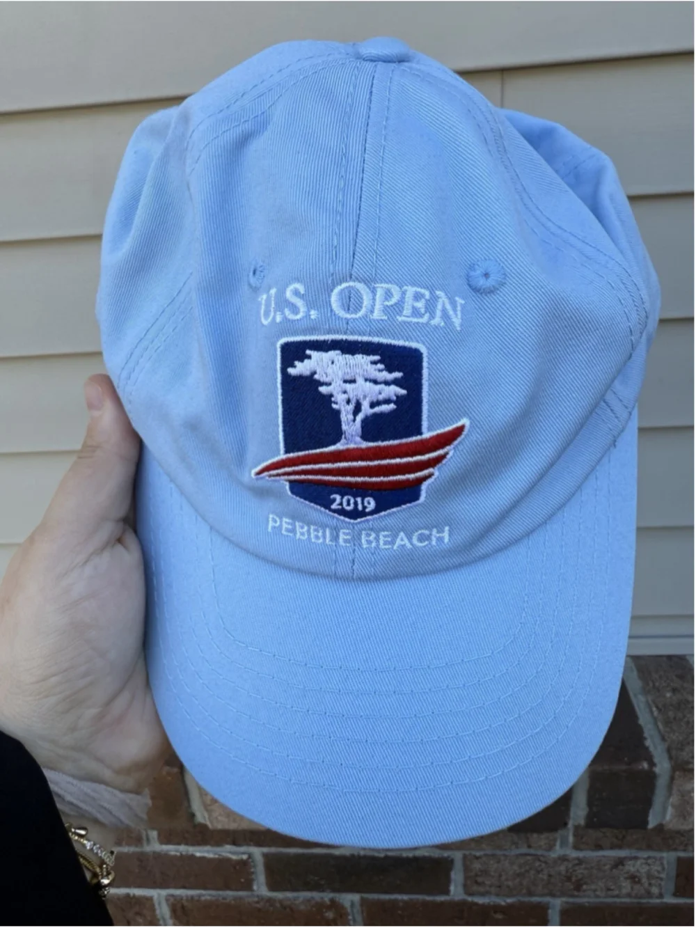 US OPEN 2019 PEBBLE BEACH GOLF HAT USGA LIGHT BLUE ON SIZE